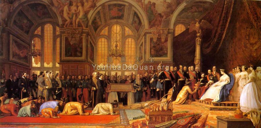 The Reception Of The Siamese Ambassadors At Fontainebleau - 让·莱昂·杰罗姆